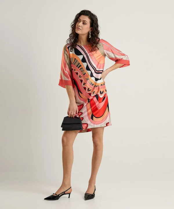 Silky Dress Fancy Print*Ana Alcazar Fashion