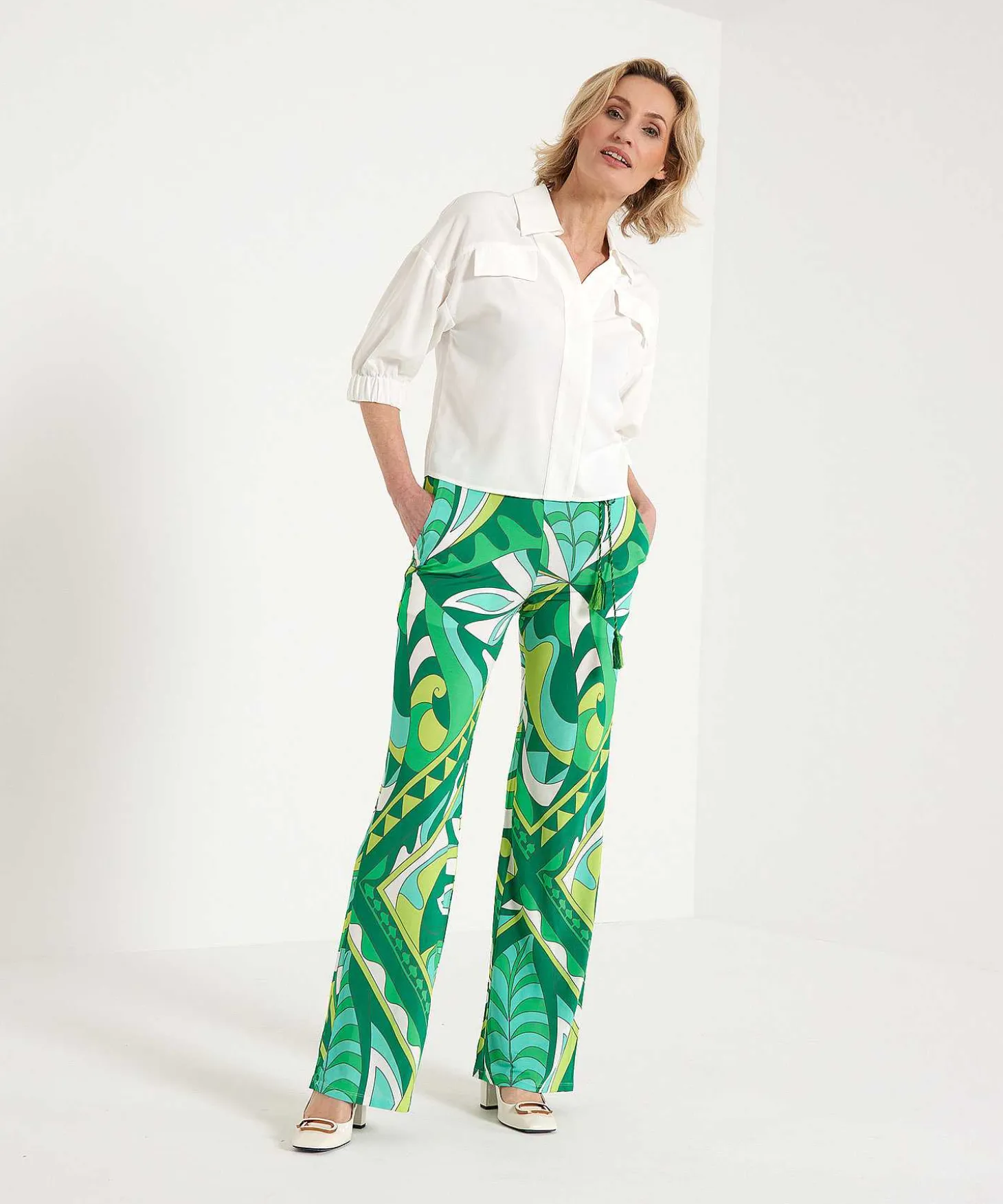 ana_alcazar_slinky_pants__1.webp Slinky Pants Retro Leaf Print*Ana Alcazar Shop