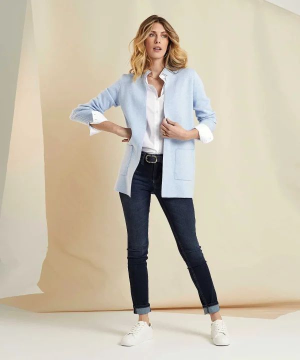 Blazer Vest Medium Length Puntaknit** Cheap