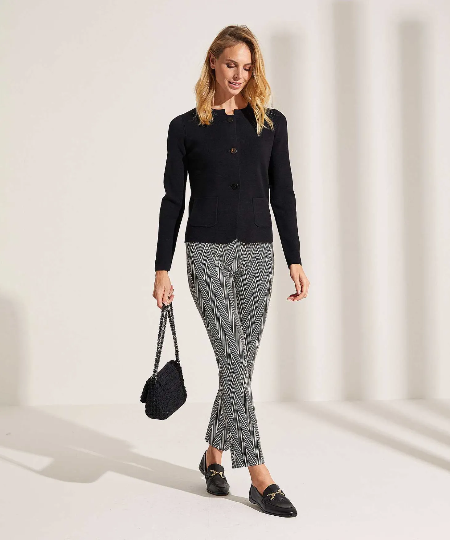 brax_jacquard_kick_flare__0.webp Jacquard Kick Flare Trousers Malou*Brax Store