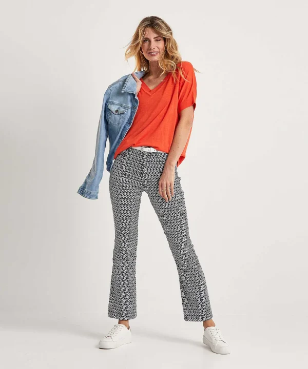 Kick Flare Pants Jacquard Shakira*Brax Fashion