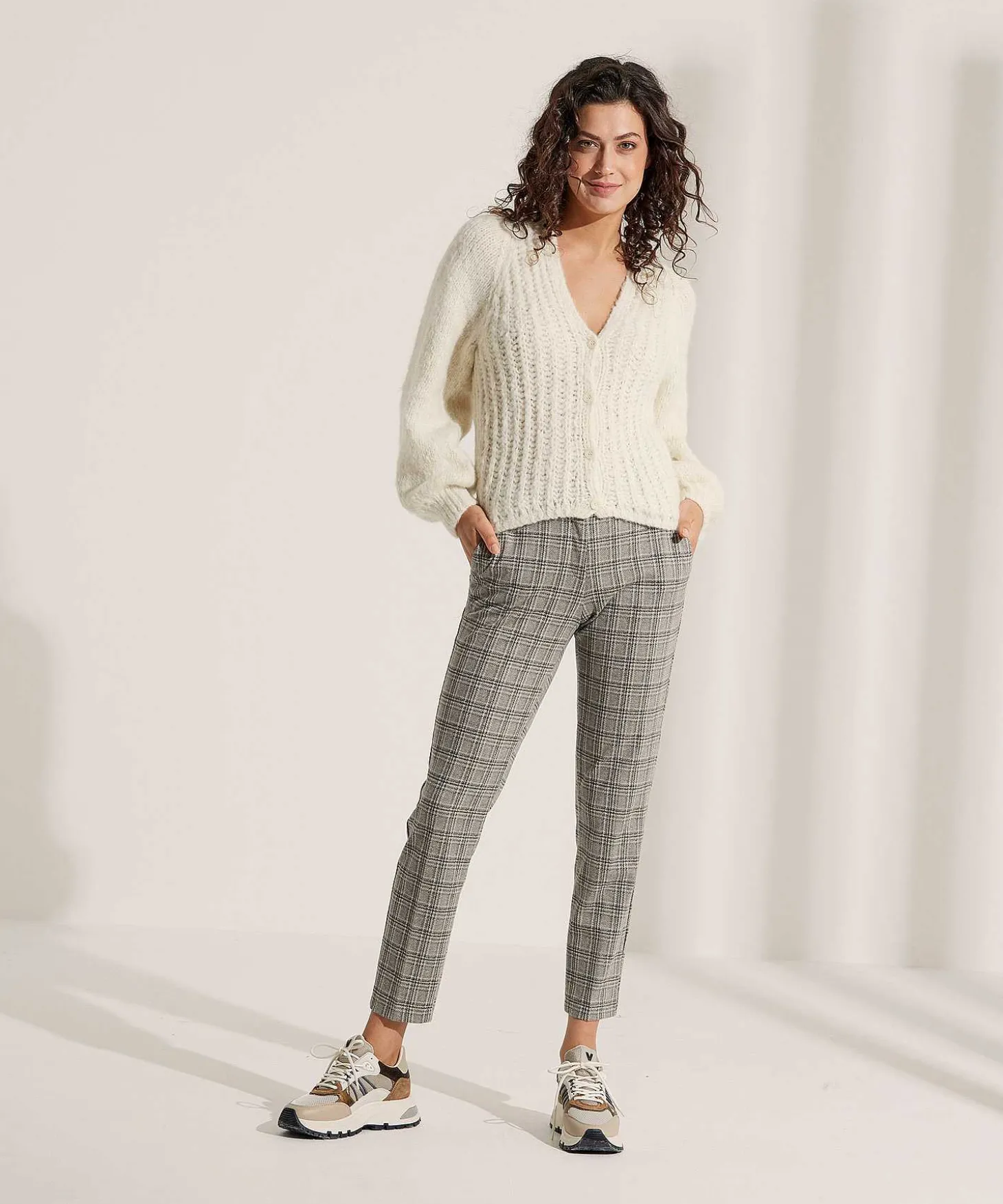 brax_pants_winter_jersey__1.webp Pants Winter Jersey With Check Maron S*Brax Hot