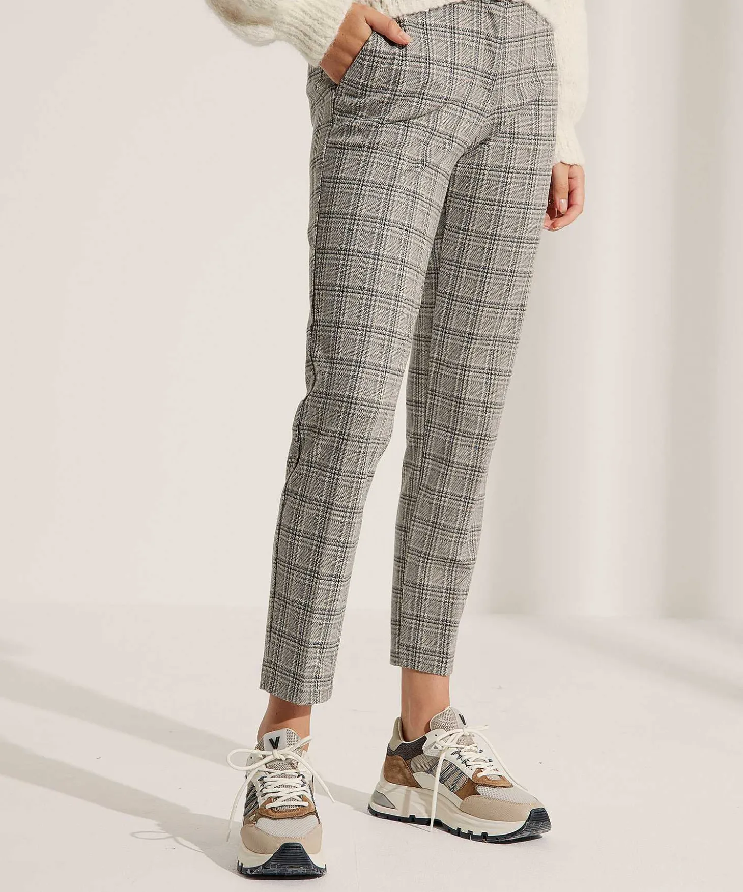 brax_pants_winter_jersey__2.webp Pants Winter Jersey With Check Maron S*Brax Hot