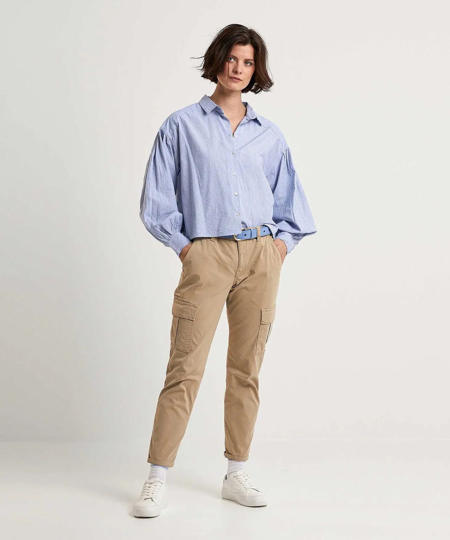 bybar_oversized_short_blo_1.webp Oversized Short Blouse Pinstripe Sarah*By-Bar Best Sale