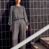 Wide Leg Pants Flashprint Mara*By-Bar New