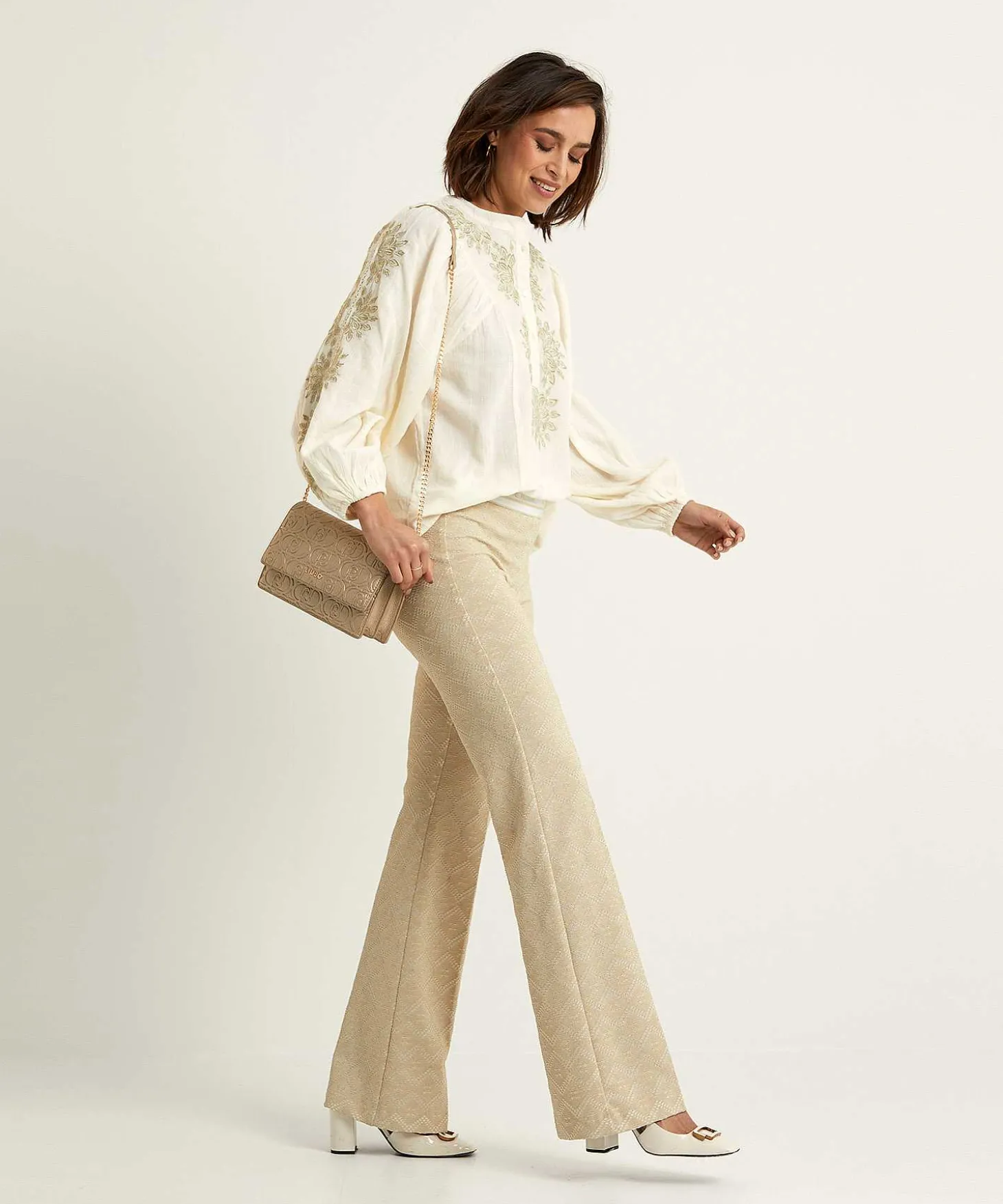 cambio_flared_pants_lace__0.webp Flared Pants Lace Lurex Francis*Cambio Online