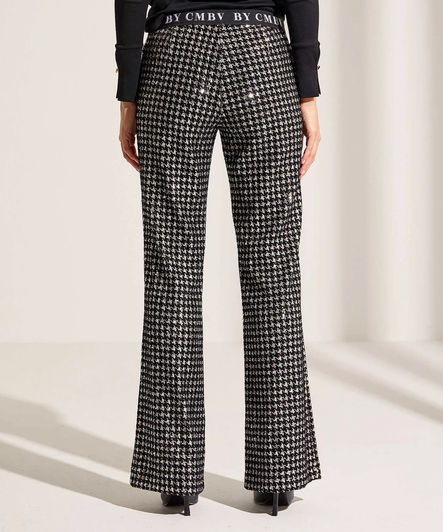 cambio_flared_pants_piedd_0.webp Flared Pants Pied-De-Poule Sequins Francis*Cambio Flash Sale