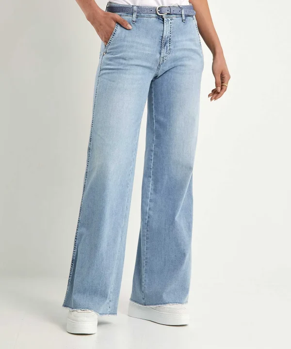 Wide Leg Jeans Super Stretch Alek*Cambio Sale