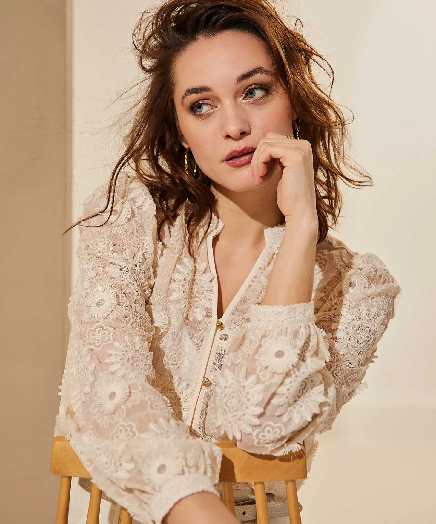 caroline_biss_blouse_of_l_1.webp Blouse Of Lace Fabric*Caroline Biss Cheap