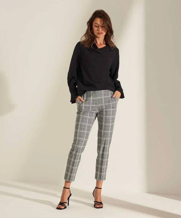 Blouse Waterfall Neck Buttons*Caroline Biss Outlet