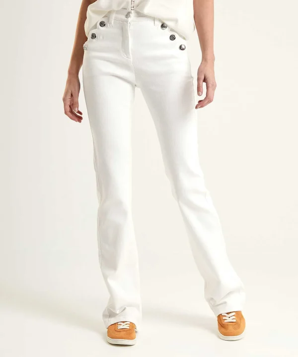 Flared Jeans With Buttons*Caroline Biss Fashion