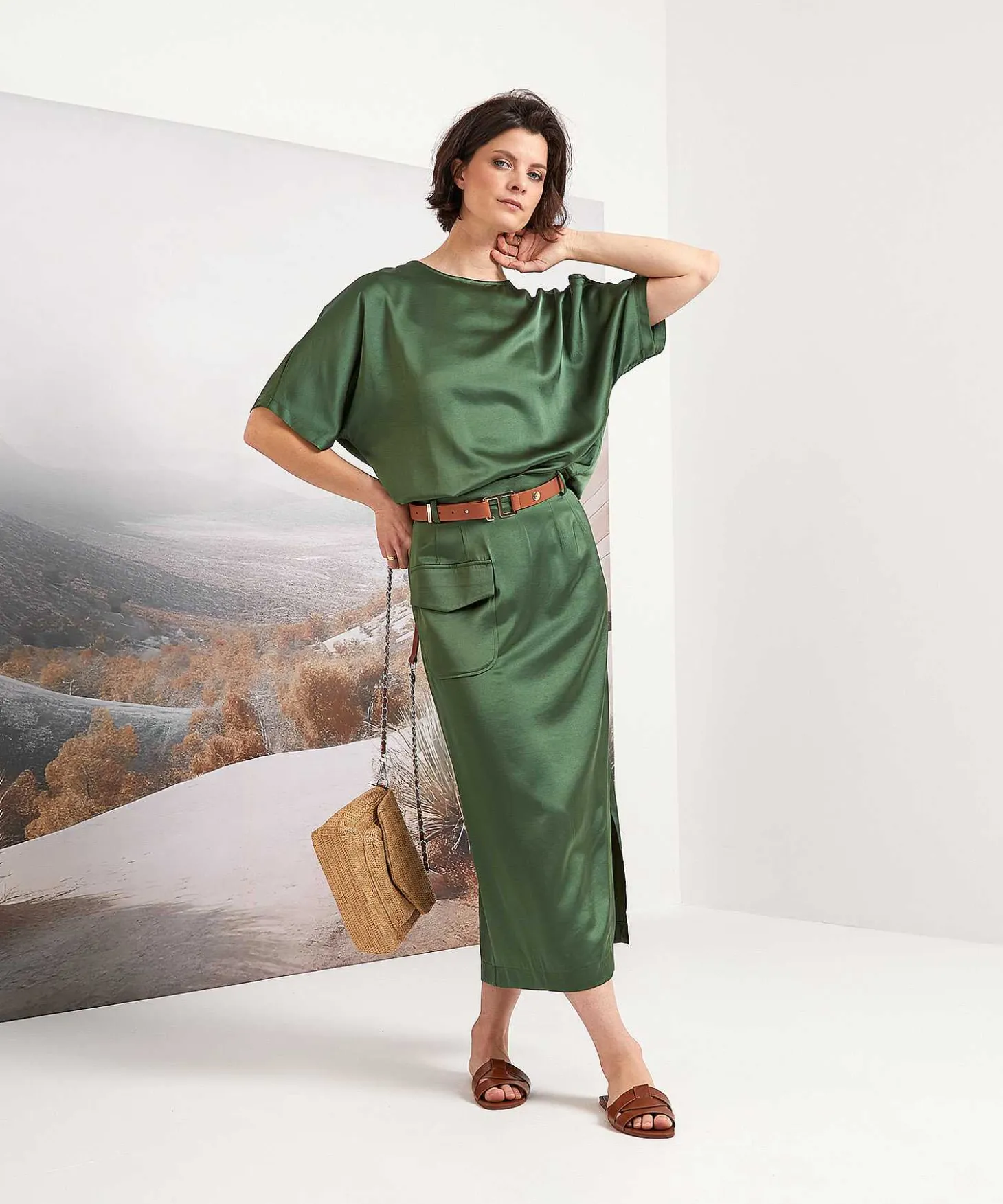 caroline_biss_silky_skirt_0-1.webp Silky Skirt Cargo*Caroline Biss Online