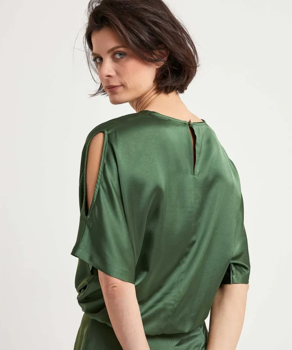 Silky Top Open Shoulder*Caroline Biss Cheap
