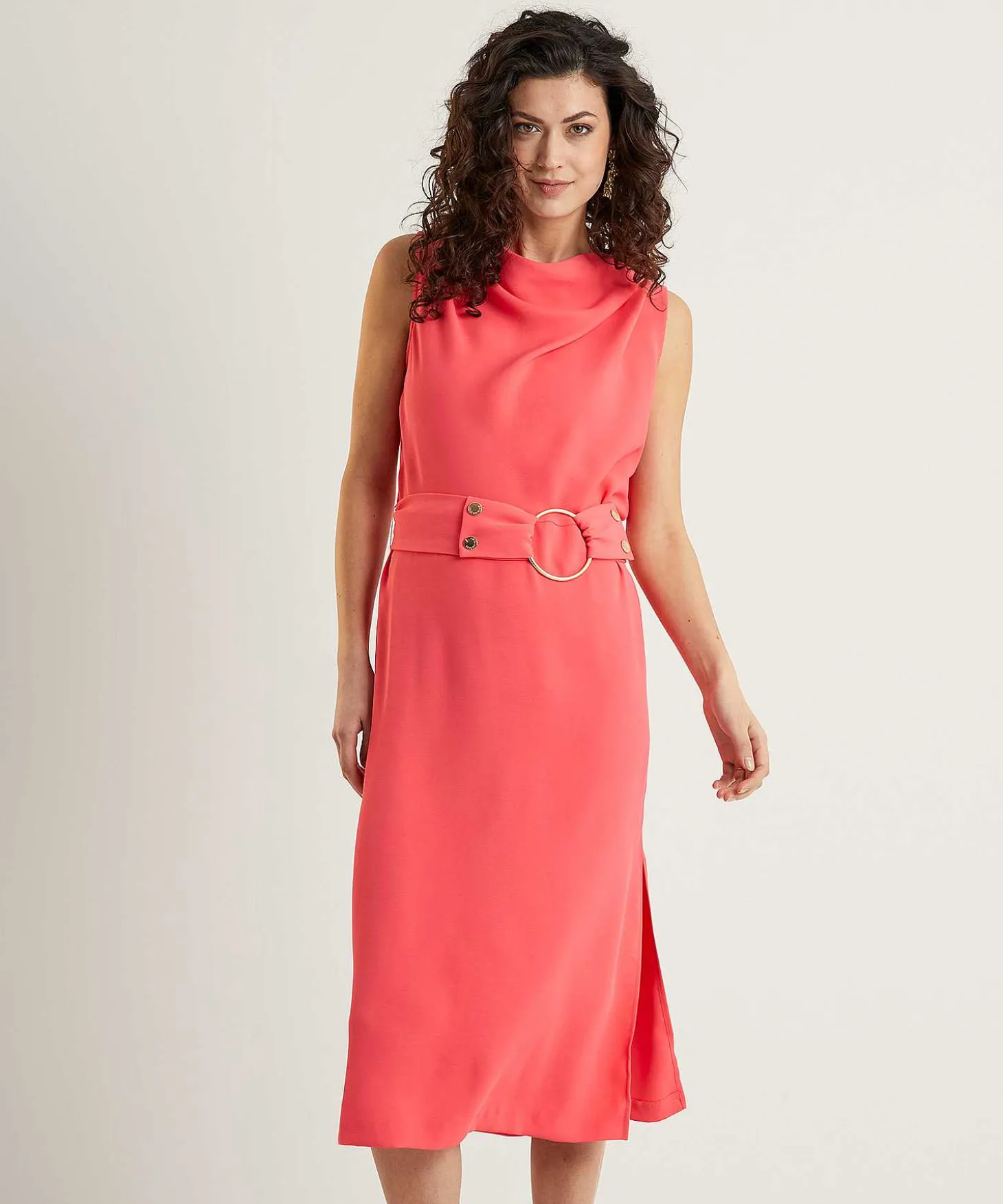 caroline_biss_sleeveless__1.webp Sleeveless Dress Waterfall Neck*Caroline Biss Discount