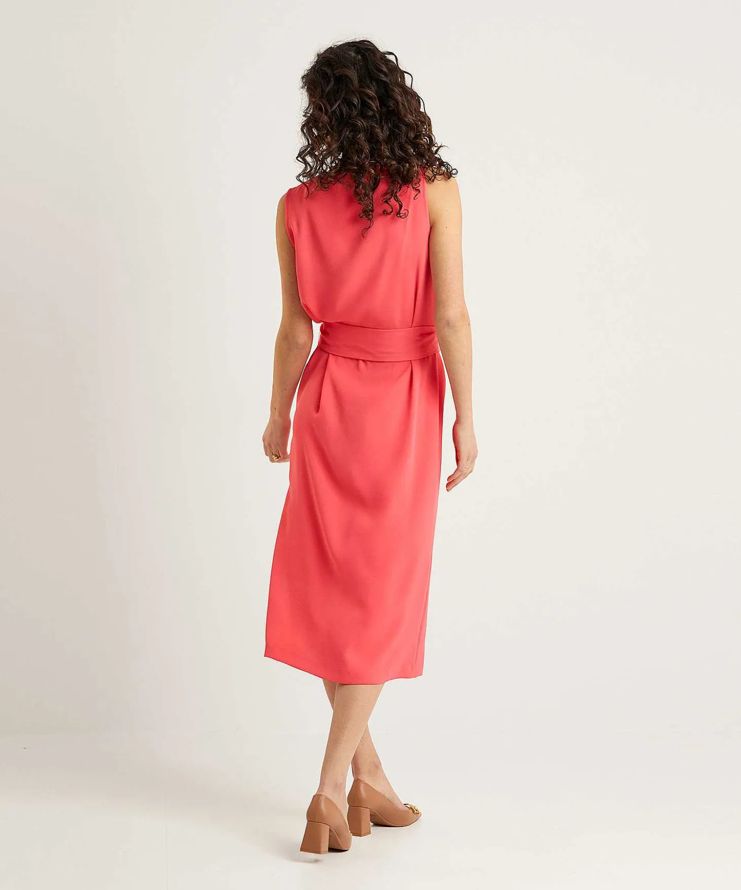 caroline_biss_sleeveless__2.webp Sleeveless Dress Waterfall Neck*Caroline Biss Discount