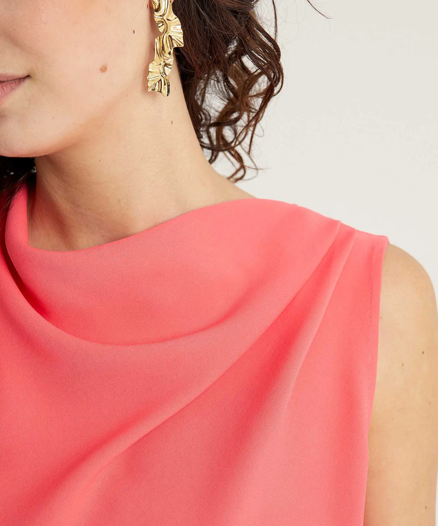 caroline_biss_sleeveless__3.webp Sleeveless Dress Waterfall Neck*Caroline Biss Discount