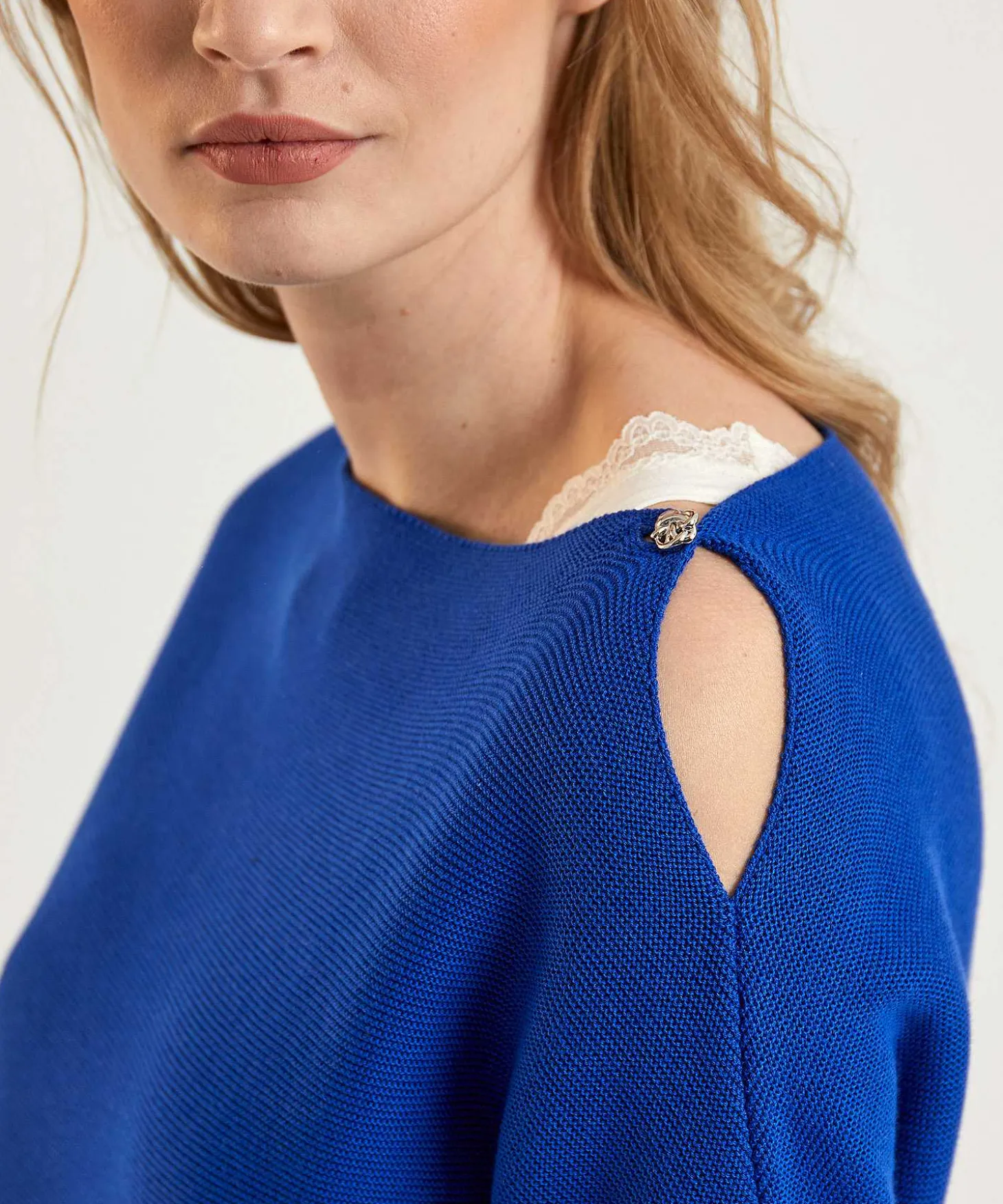 caroline_biss_sweater_wit_3.webp Sweater With Open Shoulder*Caroline Biss Clearance