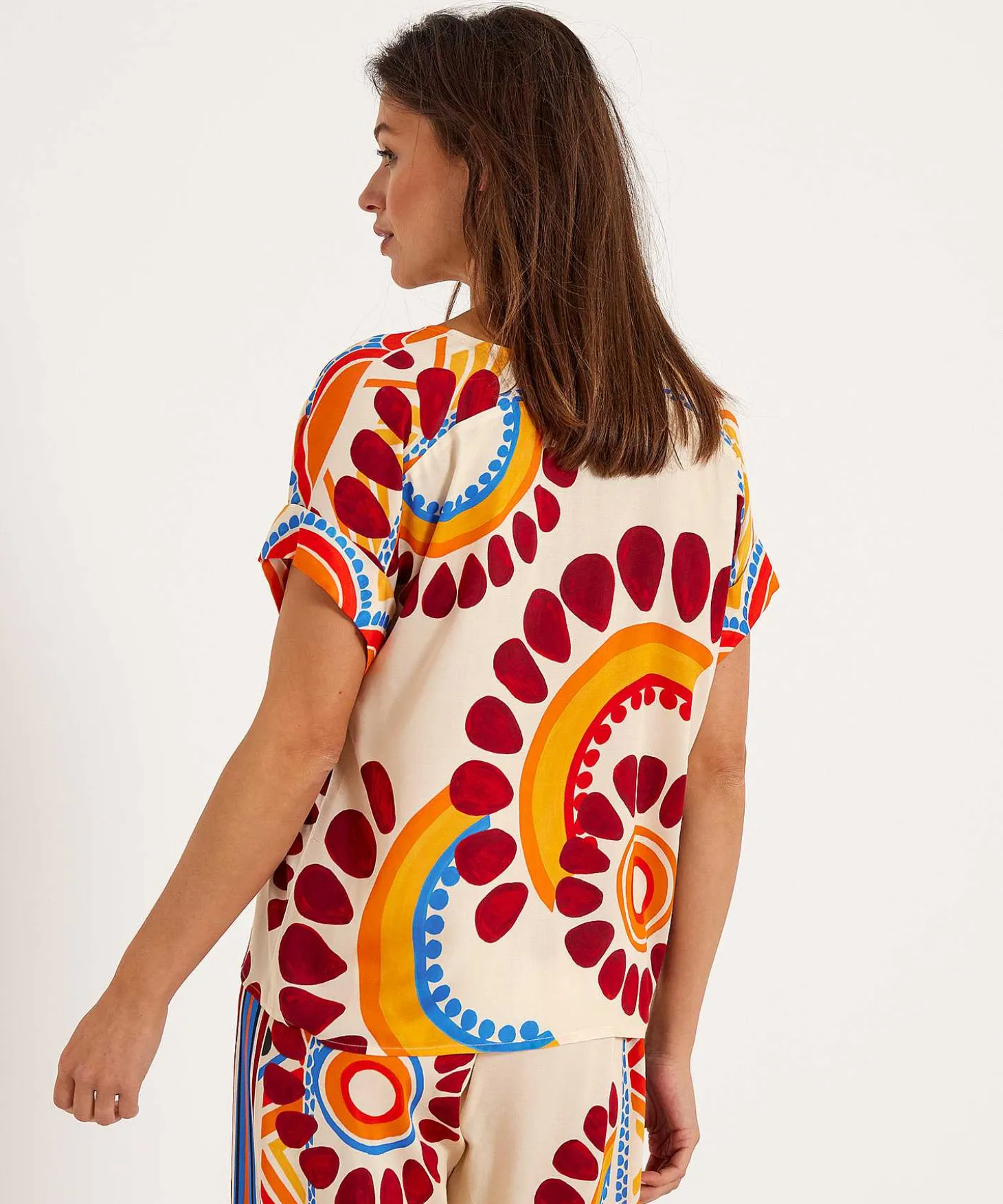 caroline_biss_top_ethnic__1.webp Top Ethnic Print*Caroline Biss Best Sale