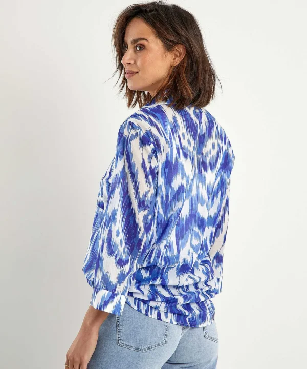 Cotton Voile Blouse Ikat** Best