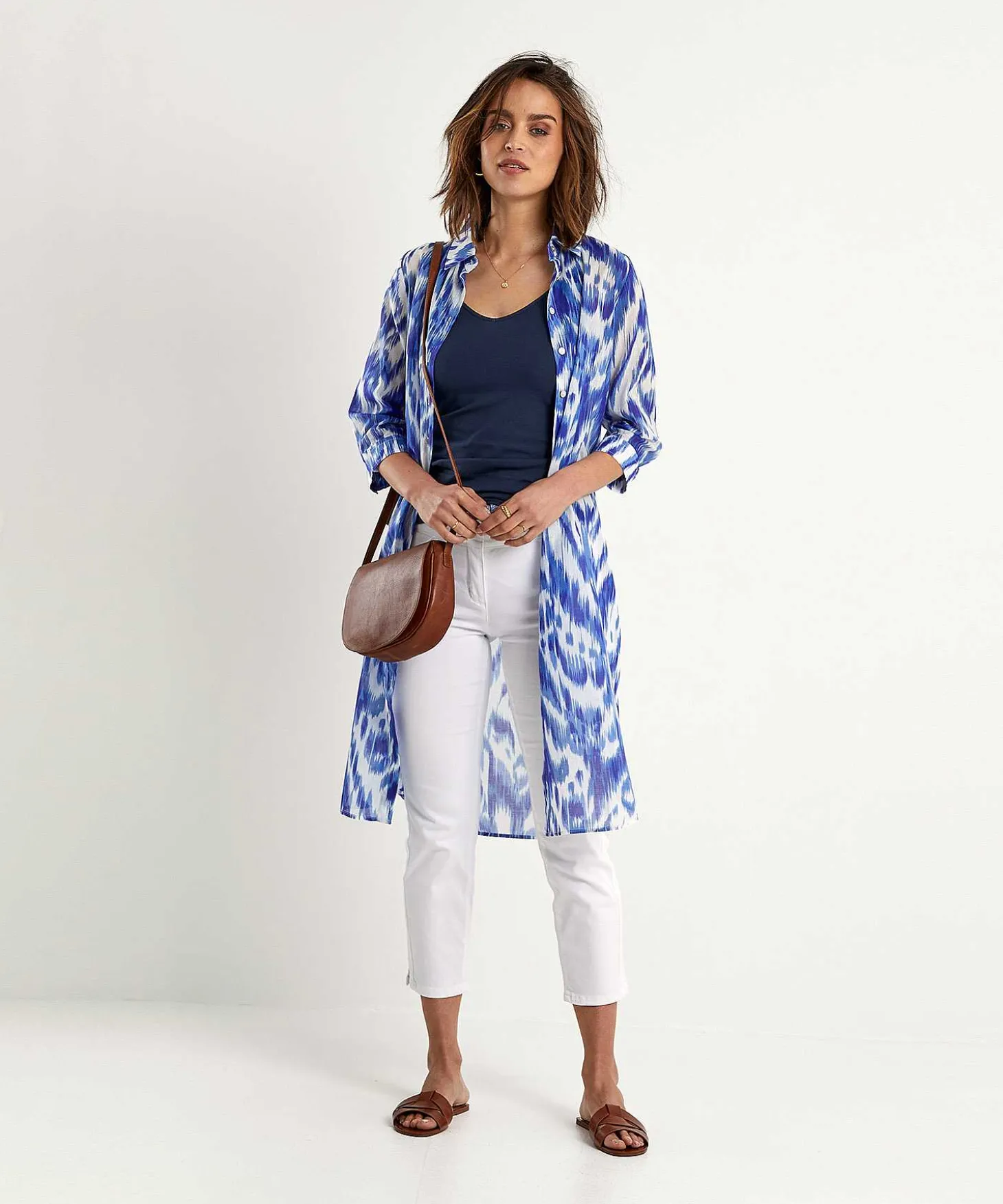 cotton_voile_shirt_dress_0.webp Cotton Voile Shirt Dress Ikat** Fashion
