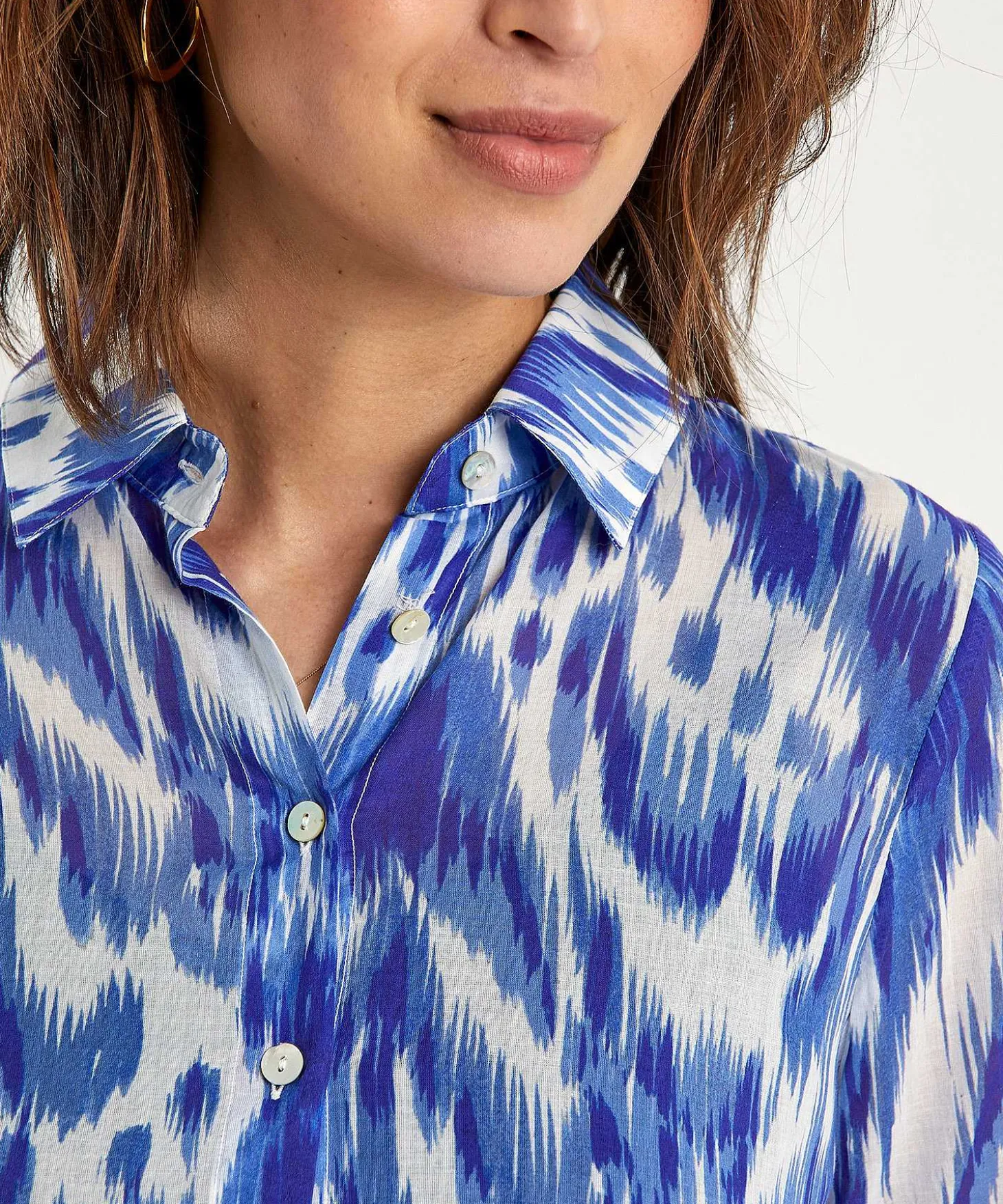 cotton_voile_shirt_dress_3.webp Cotton Voile Shirt Dress Ikat** Fashion