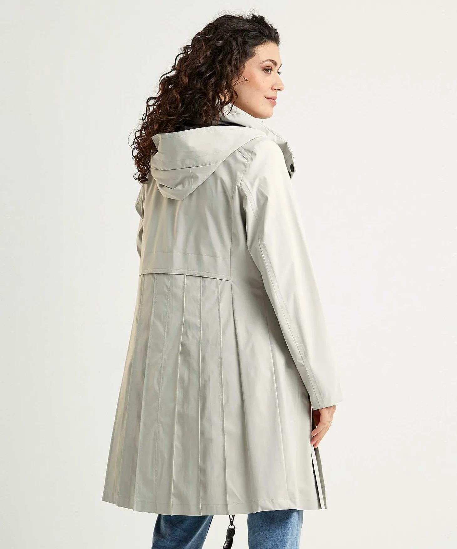 creenstone_raincoat_with__0.webp Raincoat With Pleated Details Doris*Creenstone Best Sale