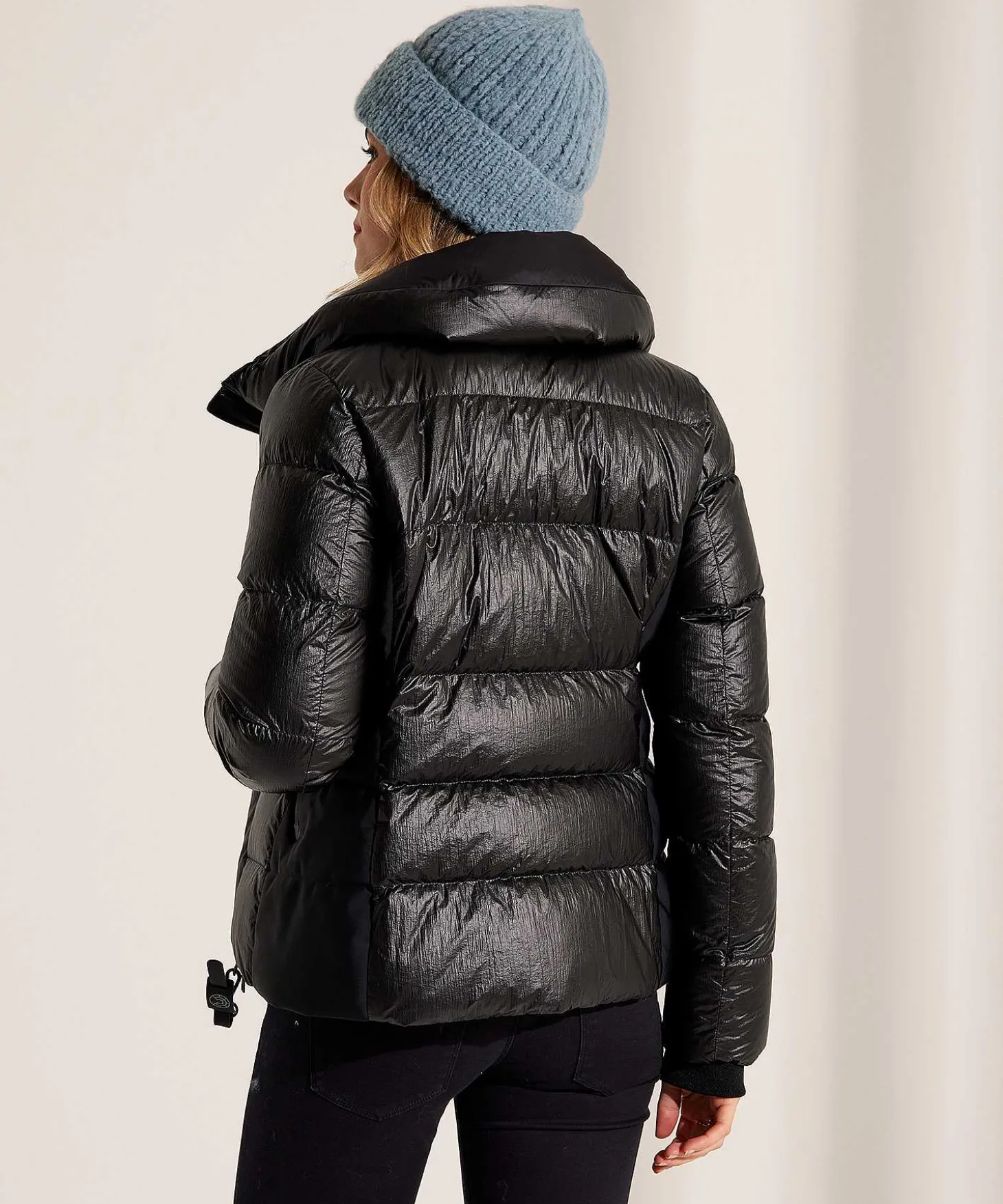 creenstone_short_down_jac_0.webp Short Down Jacket Leather Look Coated*Creenstone Best