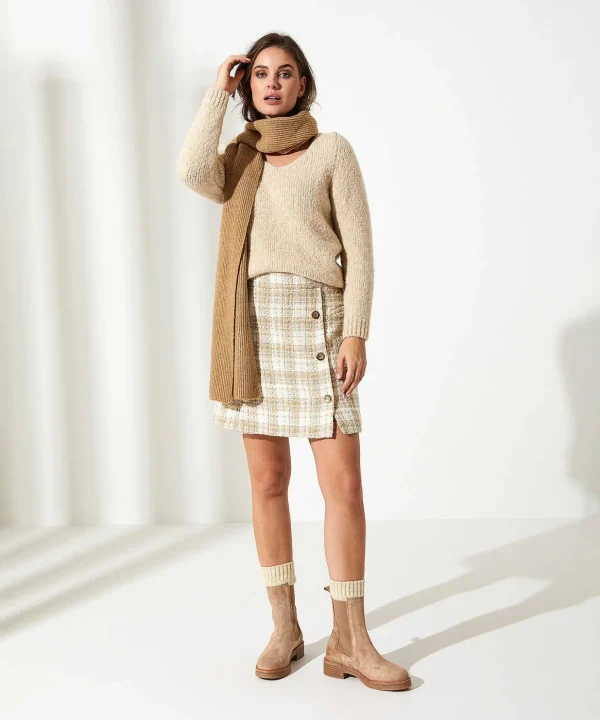 Boucle Skirt Decorative Buttons Reece*Due Amanti Cheap