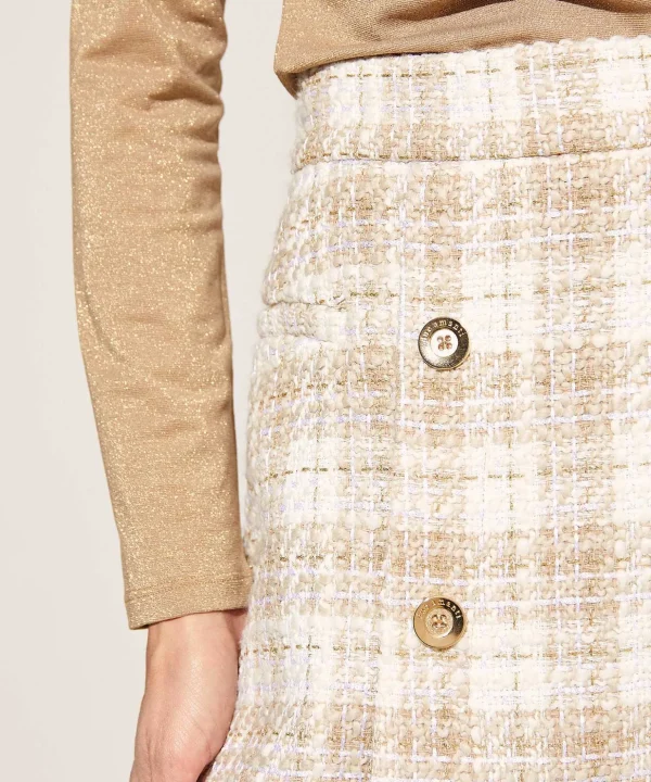 Boucle Skirt Decorative Buttons Reece*Due Amanti Cheap