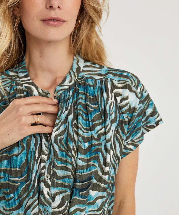 Blouse With Zebra Print*Emotions Hot
