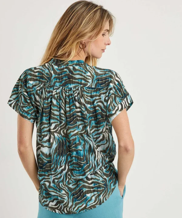 Blouse With Zebra Print*Emotions Hot