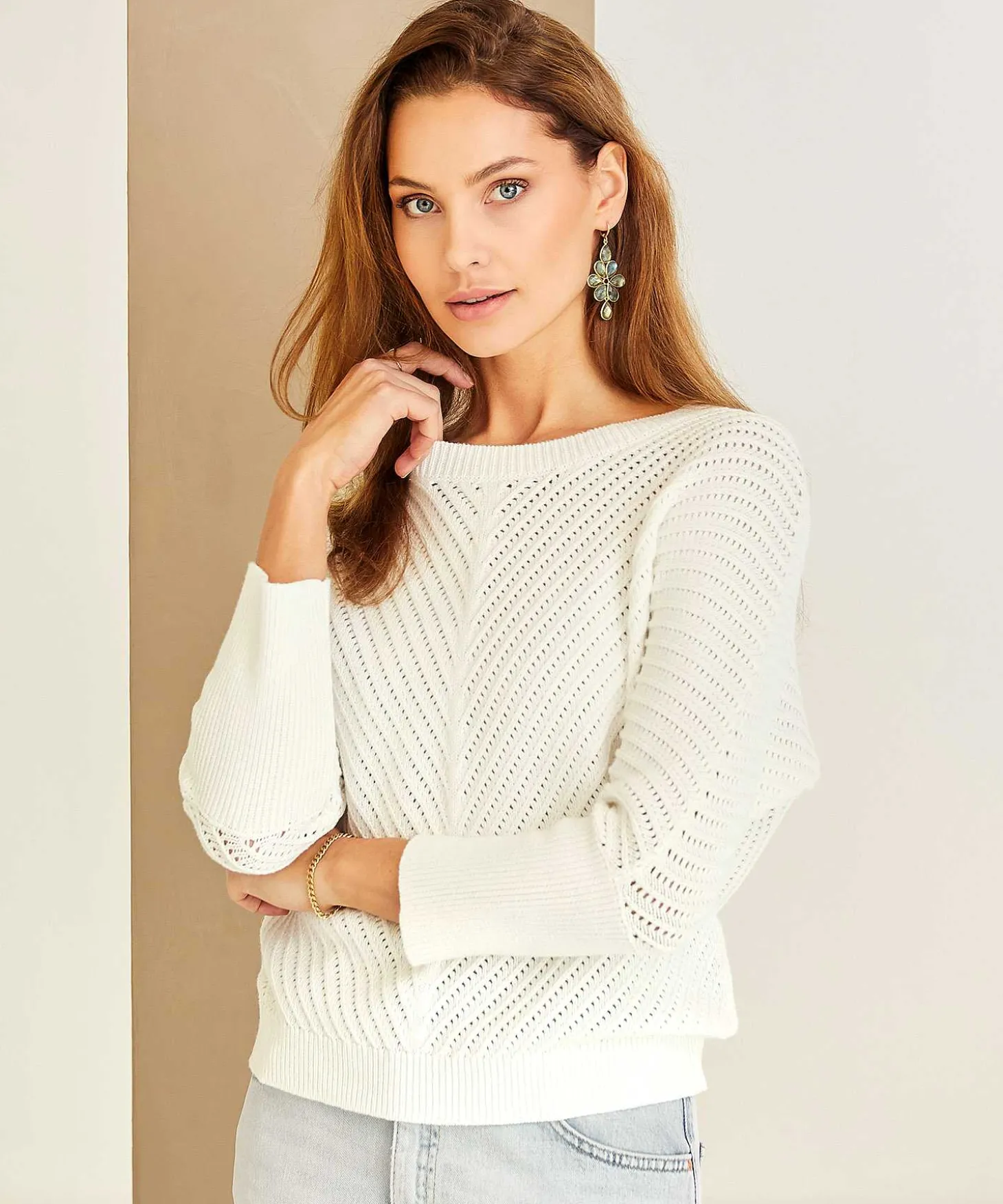 emotions_sweater_openwork_2.webp Sweater Openwork Batwing Sleeve*Emotions Outlet