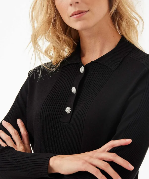 Sweater Polo Collar Striking Buttons*Emotions New