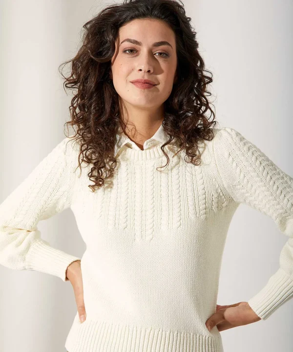 Sweater With Cable Motif*Emotions Hot