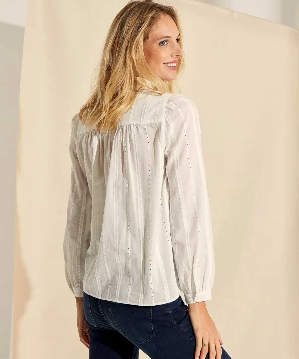Ajour Ruffle Blouse*GIULIA E TU Sale