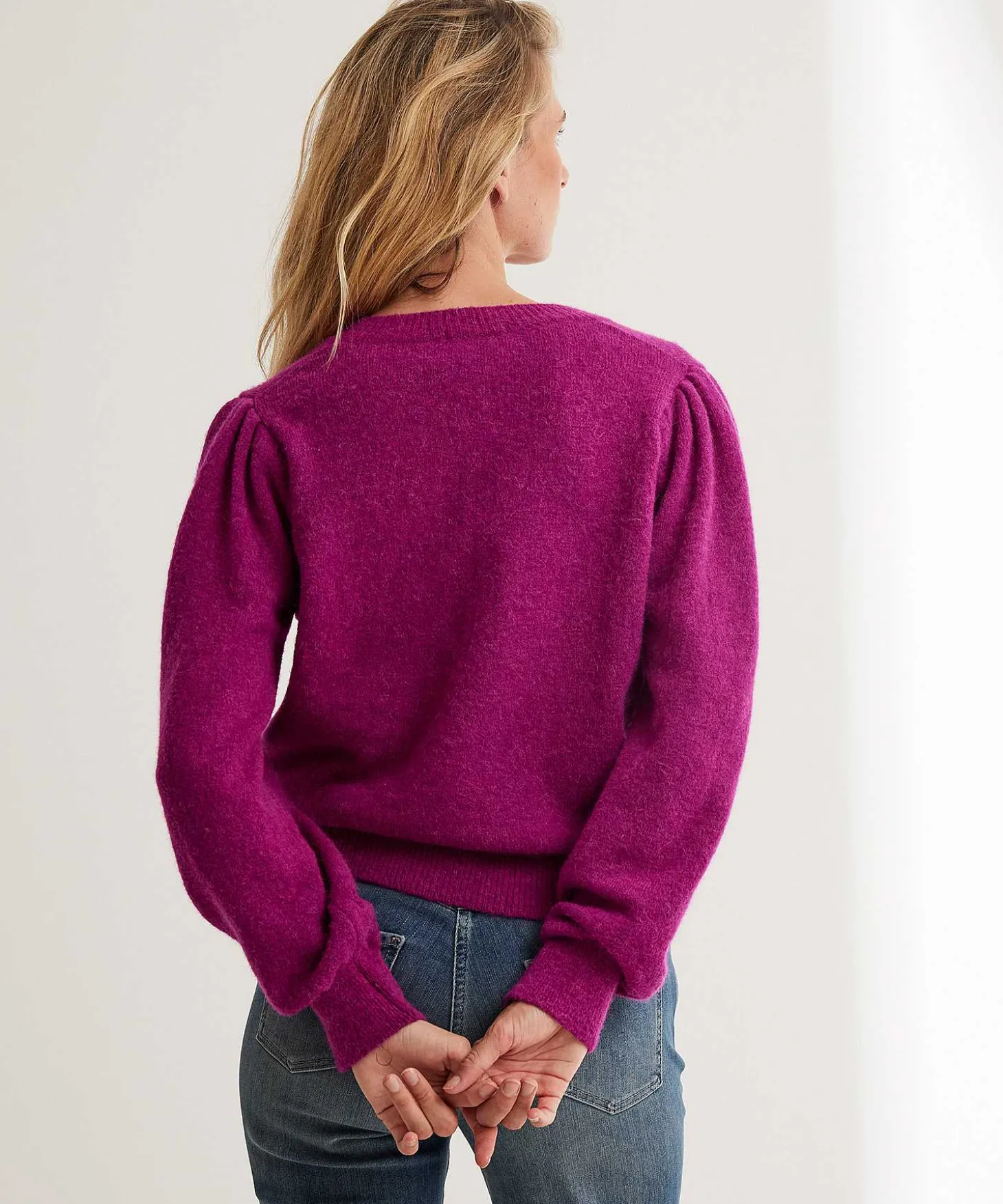giulia_e_tu_cardigan_puff_1.webp Cardigan Puff Sleeve Heart Buttons*Giulia e Tu Clearance