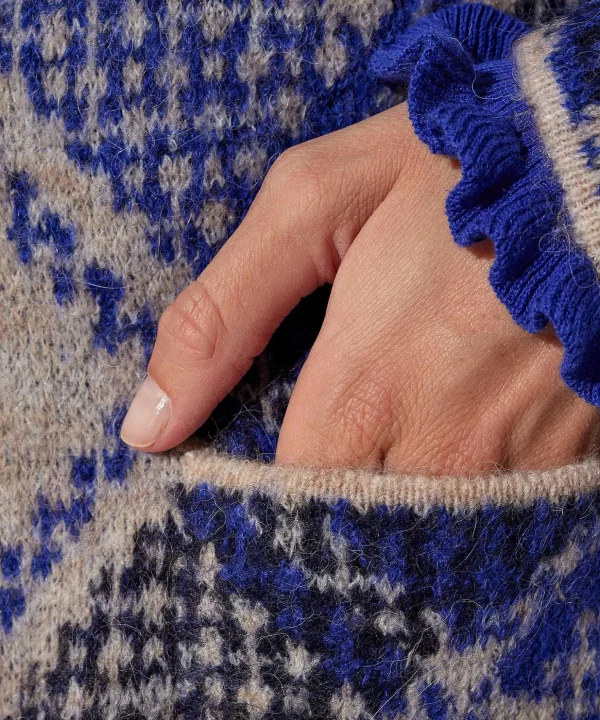 Cardigan Wool Mix Fancy Argyle*GIULIA E TU Best