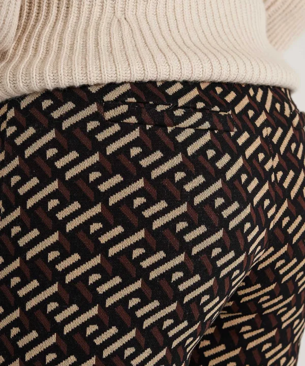 Flared Trousers Graphic Jacquard*GIULIA E TU Flash Sale