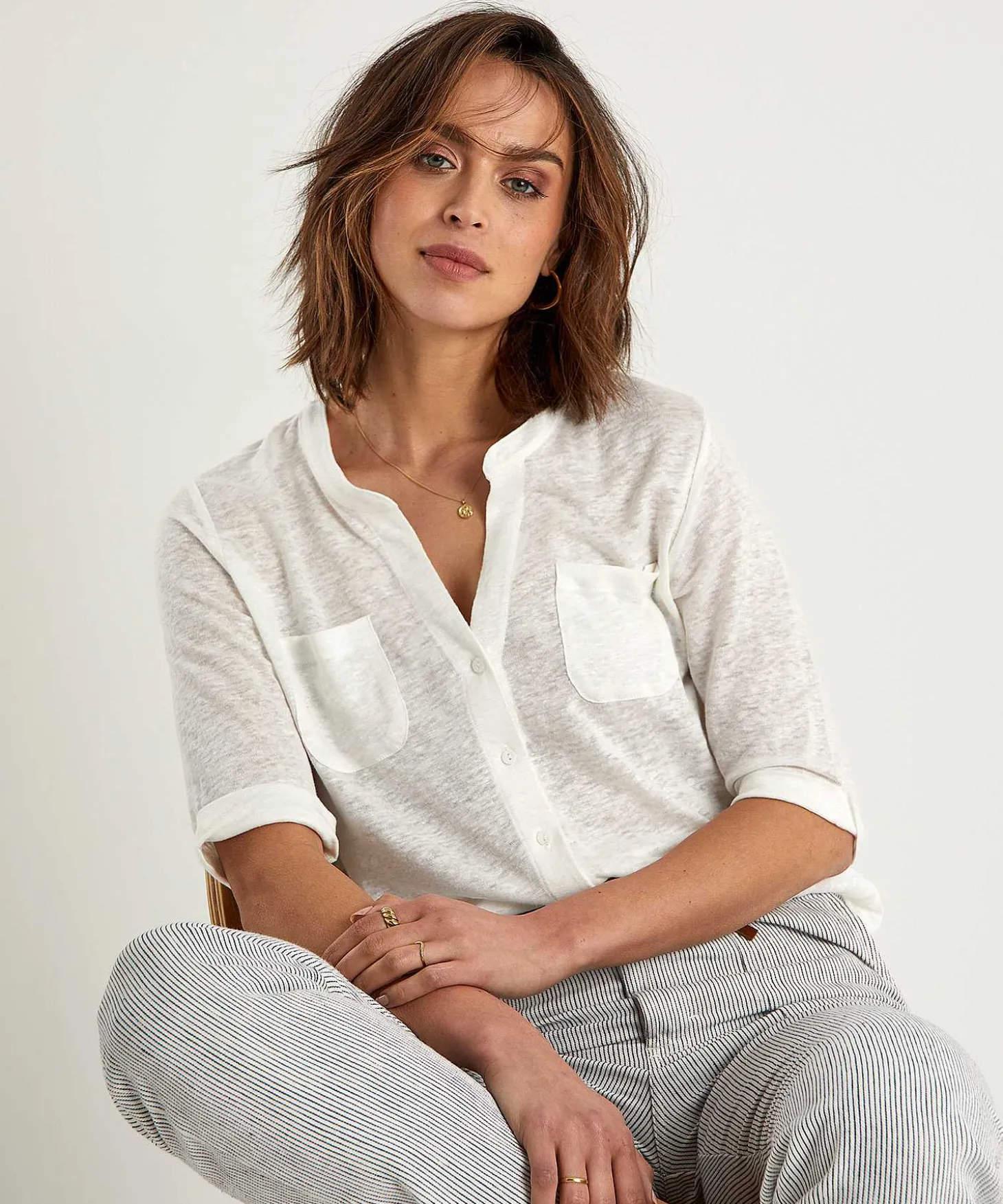 giulia_e_tu_linen_blouse__1-2.webp Linen Blouse Shirt*GIULIA E TU Best Sale