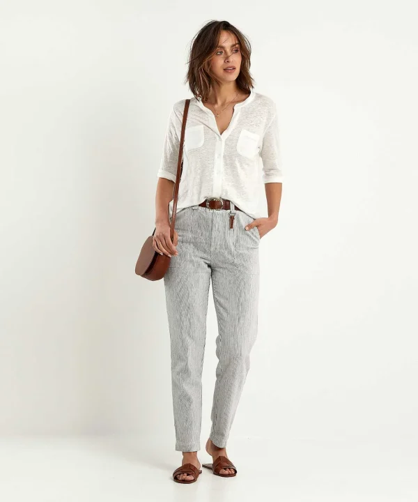 Linen Blouse Shirt*GIULIA E TU Best Sale