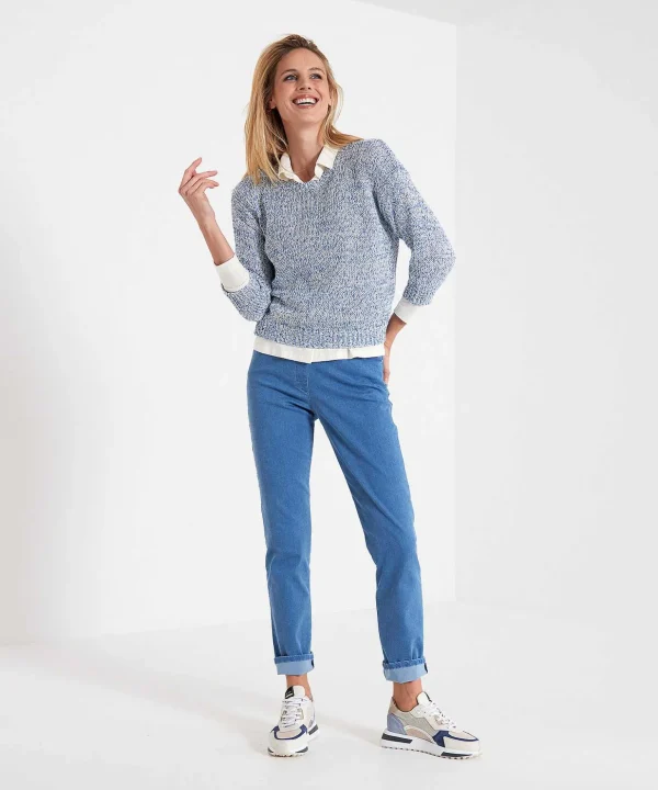 Melange Sweater Ribbon Yarn*GIULIA E TU Flash Sale