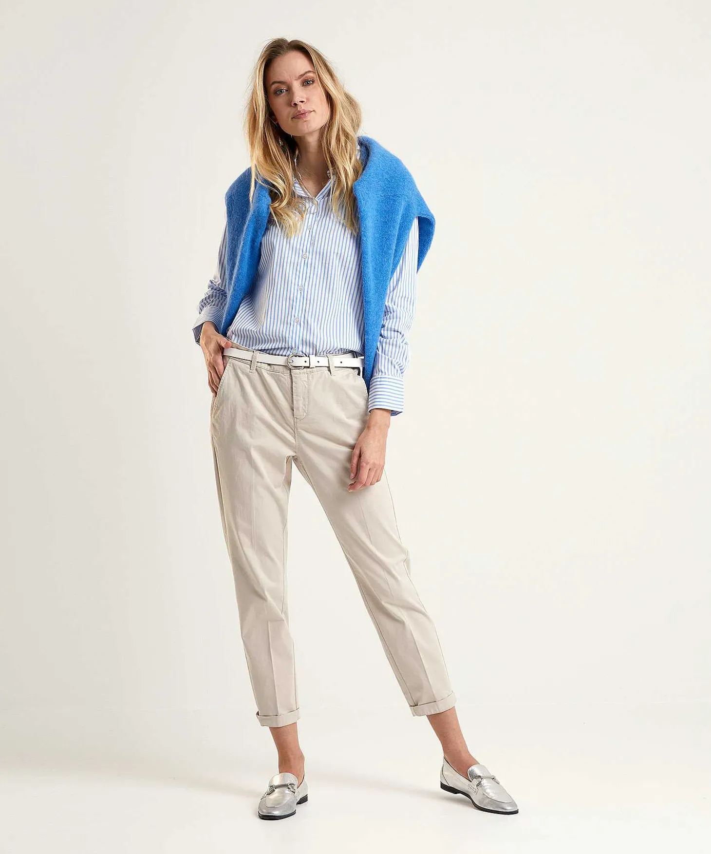 giulia_e_tu_poplin_blouse_2.webp Poplin Blouse Stripe*GIULIA E TU Cheap