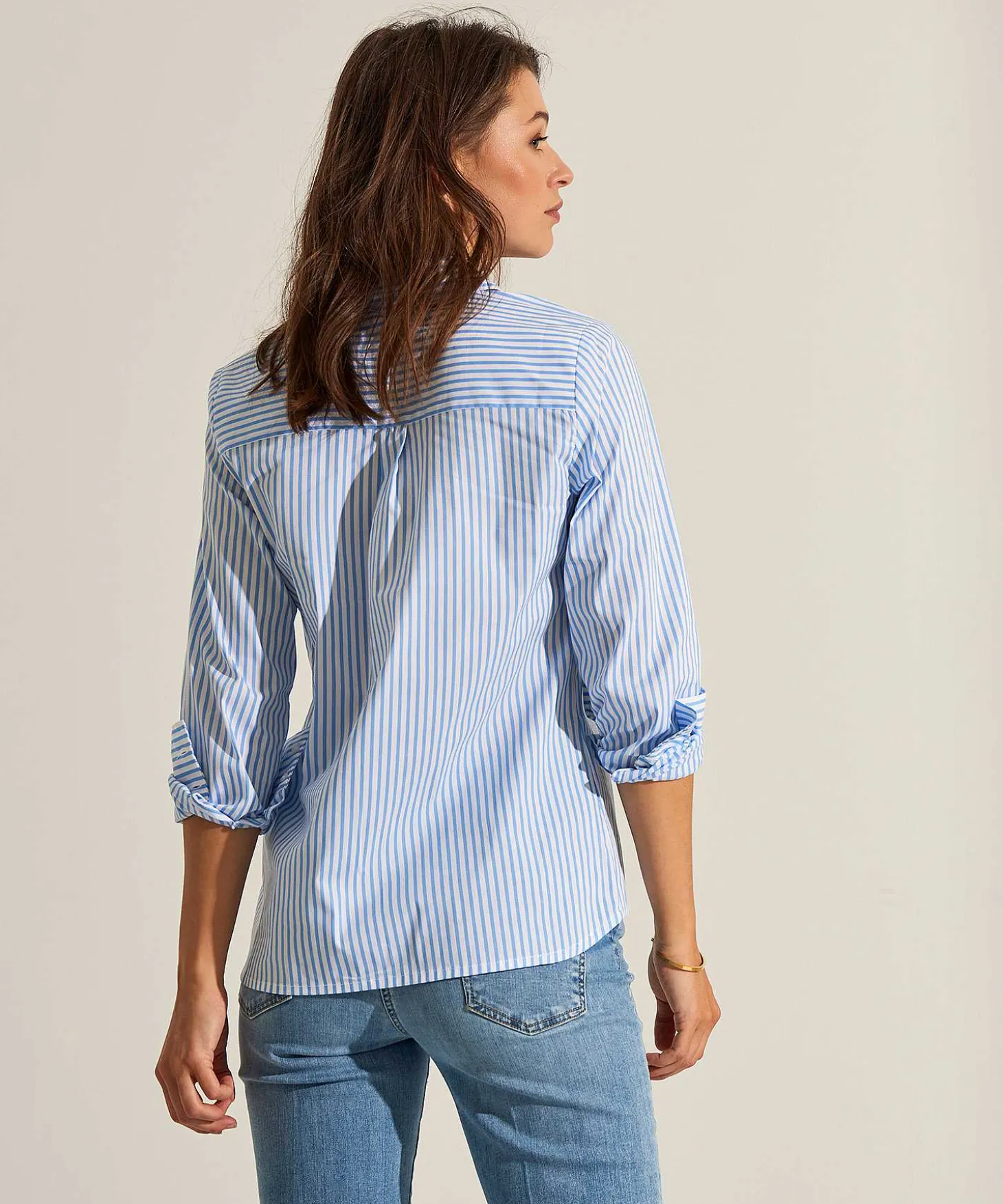 giulia_e_tu_poplin_blouse_3.webp Poplin Blouse Stripe*GIULIA E TU Cheap