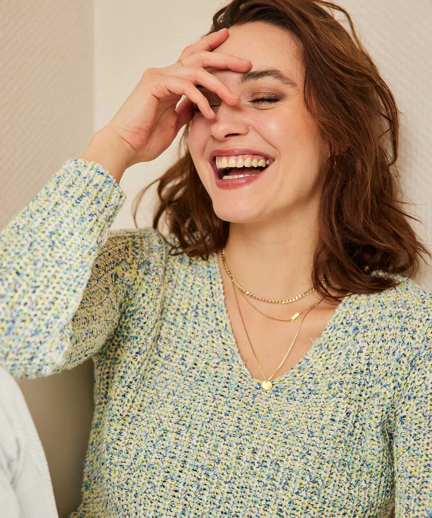 giulia_e_tu_ribbon_yarn_s_1-3.webp Ribbon Yarn Sweater Multicolor*GIULIA E TU Fashion