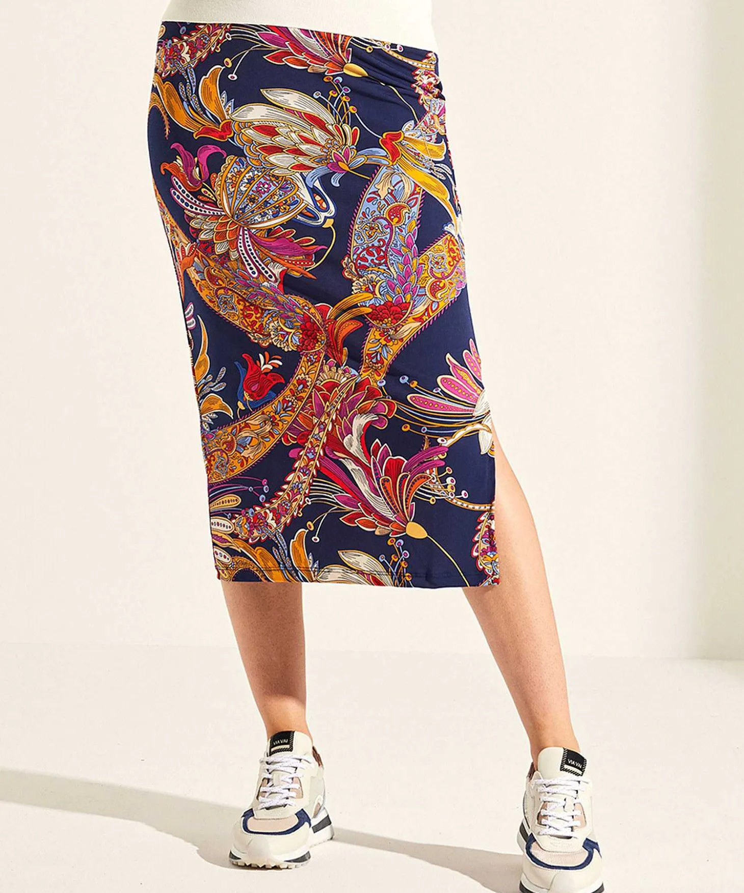giulia_e_tu_slinky_skirt__1-1.webp Slinky Skirt Multicolor Paisley*GIULIA E TU Store
