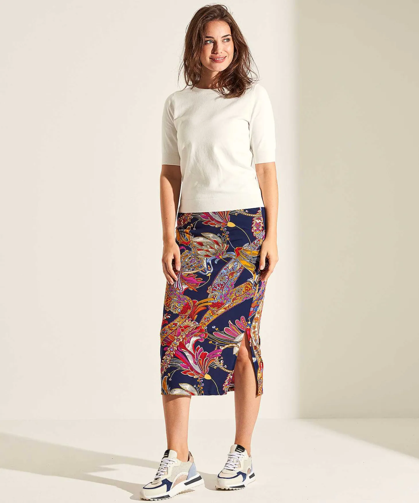 giulia_e_tu_slinky_skirt__3-1.webp Slinky Skirt Multicolor Paisley*GIULIA E TU Store