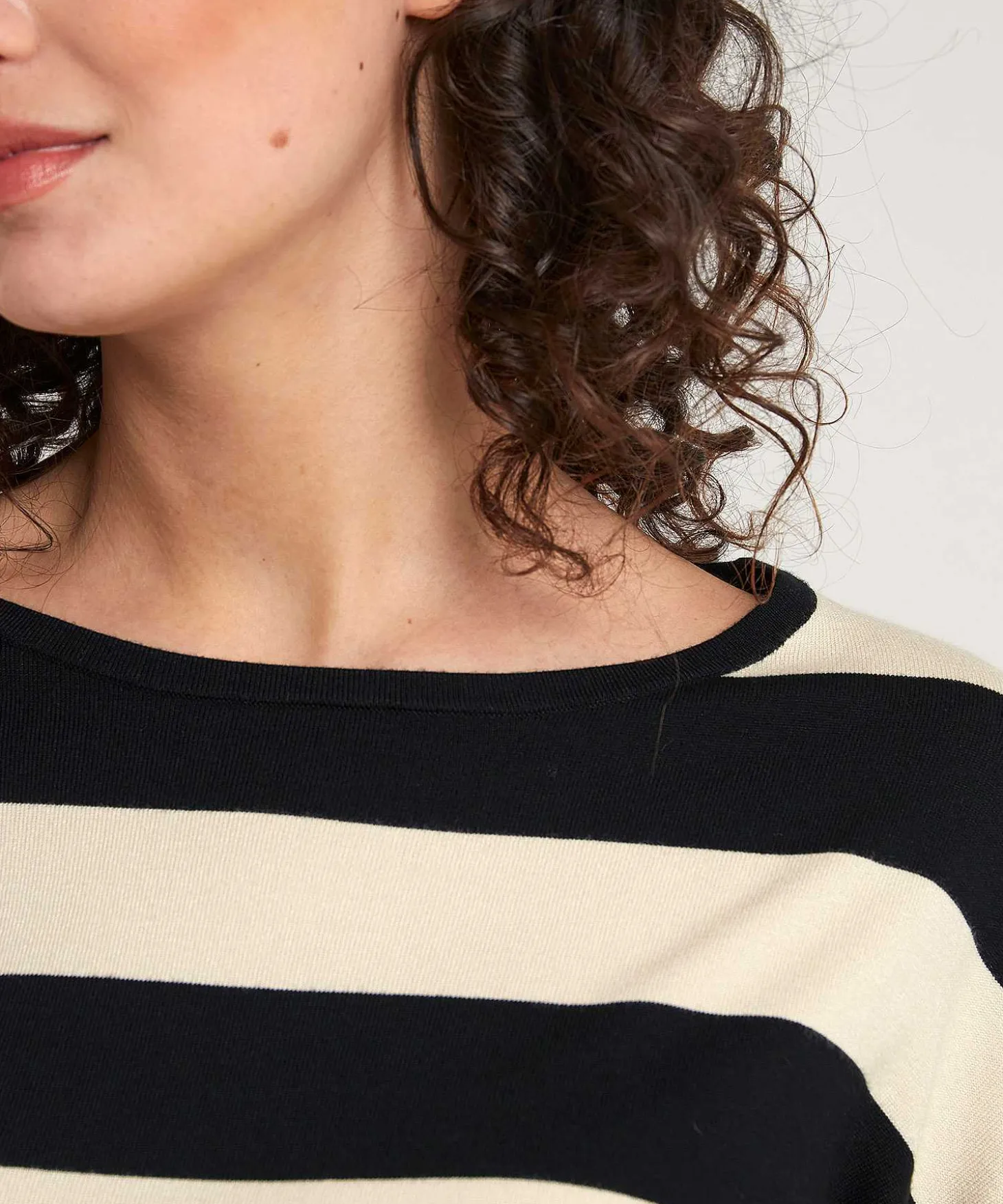 giulia_e_tu_striped_sweat_2.webp Striped Sweater With Lurex Collars*GIULIA E TU Shop