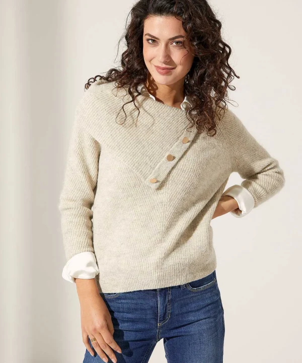 Turtleneck Diagonal Buttons*GIULIA E TU Store