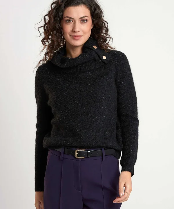 Turtleneck Diagonal Buttons*GIULIA E TU Best Sale