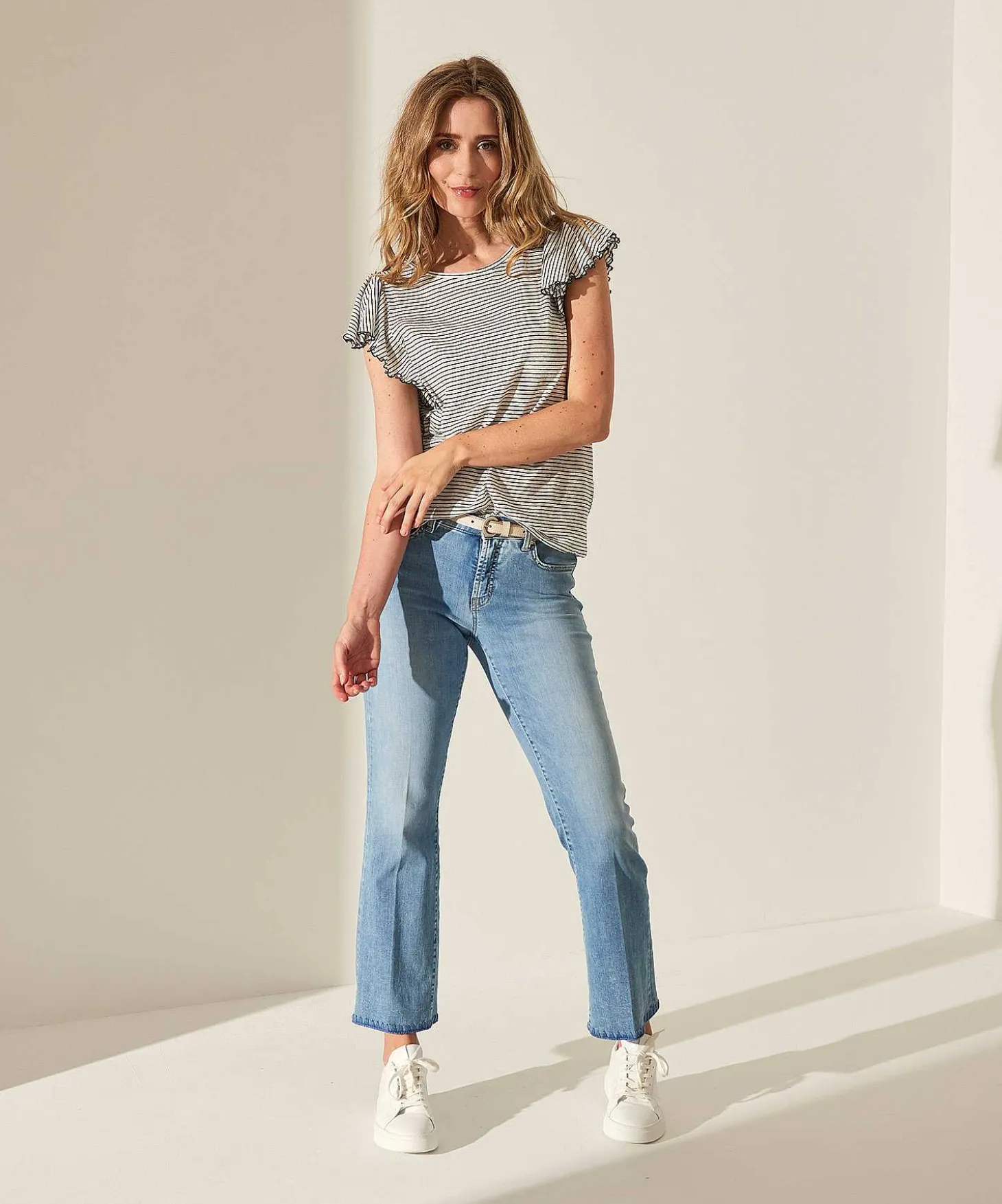 giulia_e_tu_volant_shirt__0.webp Volant Shirt Fine Stripes*GIULIA E TU Online
